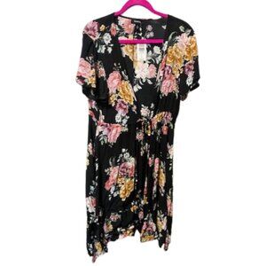 NWT TORRID Tie Waist Crepe Floral KIMONO SIZE 12